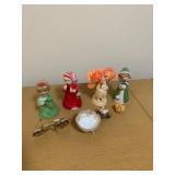 Vintage Merri-Bells, trinkets shelf etc