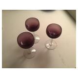 Vintage Fostoria Amethyst Liquor glasses