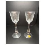Vintage Tiffin Franciscan Mystic wine goblets