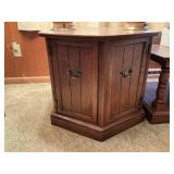 Vintage six sided side table, 26ï¿½Wx24ï¿½Dx21ï¿½T