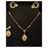 Vintage 1928 transfer where roses, necklace, etc.