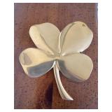 Vintage Gerity , four leaf gold plated clover