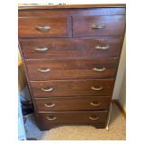Vintage seven drawer wooden dresser
