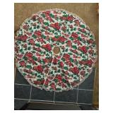 vintage quilted Christmas tree skirt
