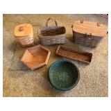 Three Longaberger Baskets, 3 assorted baskets