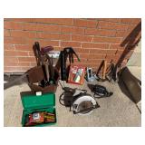 Hand tools, electric circular saw, etc.