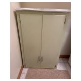 Vintage Painted sage green cabinet