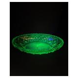 Vintage  Imperial green uranium glass dish