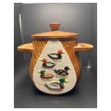 Vintage duck ceramic humidor & pipe stand