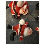 vintage MCM  Santa ornaments