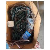 Christmas lights, extension cords, florals etc