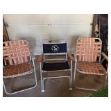 Vintage aluminum lawn chairs, Boat chair & chaise