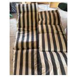 Chaise lounge cushions, striped