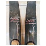Vintage Tahoe Wooden Waterskis, Single & double