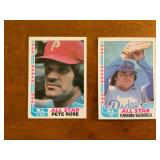 1982 Topps MLB Pete Rose & F. Valenzuela