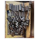 Craftsman sockets, 1/4, 3/8, 1/2 inch misc.