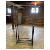 2 rolling clothes racks