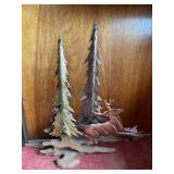 Metal/Wood deer sculpture 15ï¿½