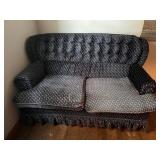 Blue Velvet Love Seat