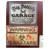 Decorative Metal signs, Garage signs