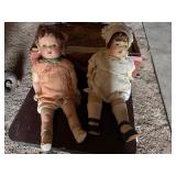 Antique Dolls in suitcase