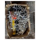 Christmas lights, paper etc
