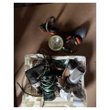 Security lights, hedge trimmer, drill, light etc