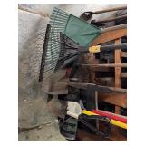Vintage shovels, rakes, snow shovels
