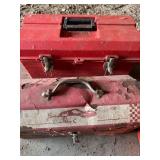 Drill press bits, metal toolboxes, etc