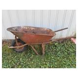 Vintage Metal Wheelbarrow