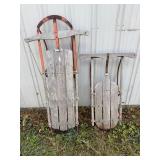 Vintage Wooden Snowsleds