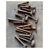 Vintage Hammers, Brass, Ball-peen, Prospector, etc