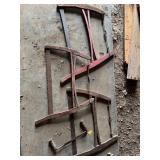 Vintage Bow saws & Draw knife