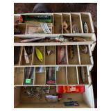 Vintage Tackle box and tackle