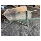 Vintage Wooden Wheelbarrow