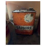 Vintage Metal Sapphire oil can, gas cans etc