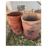 55 Gallon Metal Barrels