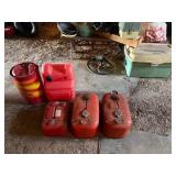 Vintage Outboard boat gas cans, snowmobile can