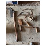 Vintage Sythes, draw knife etc