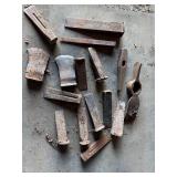 Vintage Axe Head, splitting wedges, Maddock etc