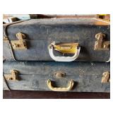 Vintage Navy Blue Hard side Suitcases