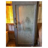 5 Heavy Wood/ Glass  doors, 1 with Hardware