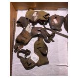 Vintage cornhuskers wooden pulley etc