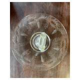 Engraved plate, glasses, dishes, etc.