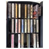 Vintage cassette tapes and case