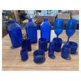 Vintage cobalt blue glass