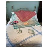 Striped Vintage Linen tablecloths etc.