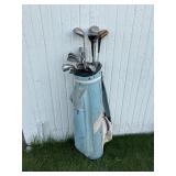 Vintage Golf Bag, set of clubs