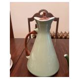 Wood handle Green carafe, HL Pastoral dishes etc