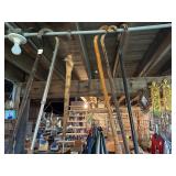 Vintage wooden canes, umbrellas, etc.